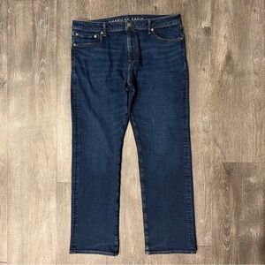 American Eagle Outfitters Men's Dark Blue Straight Jeans